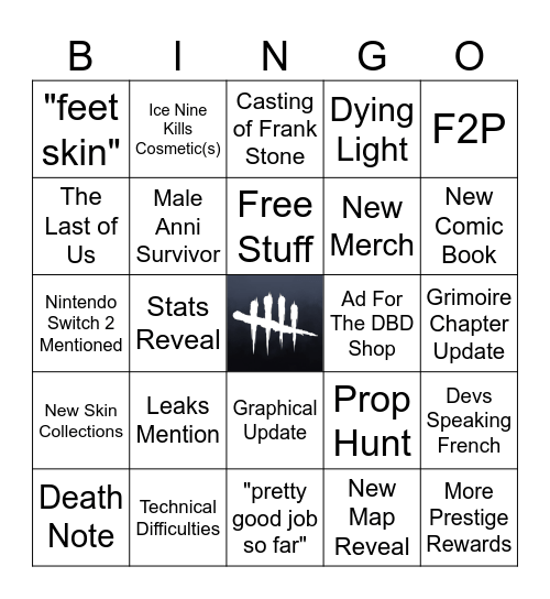 Dead by Daylight - 10 Years Bingo Card