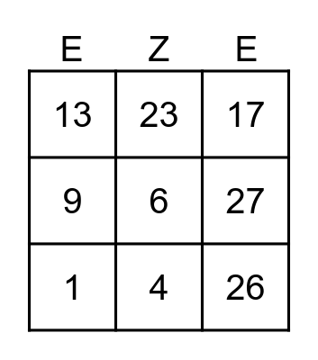 Bingo de Canciones Bingo Card
