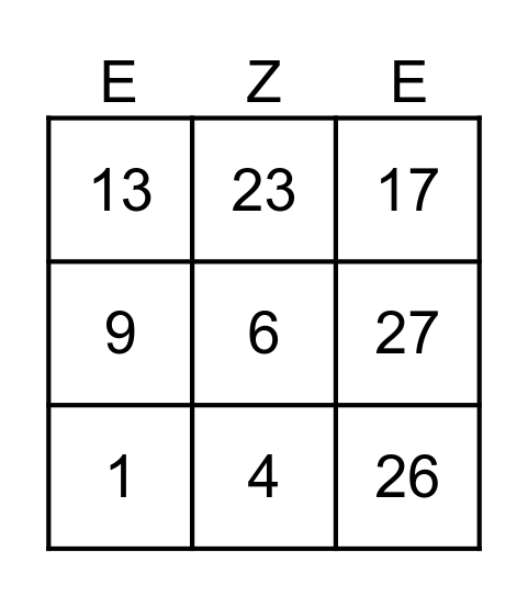 Bingo de Canciones Bingo Card