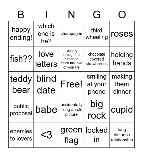 Test Bingo Card
