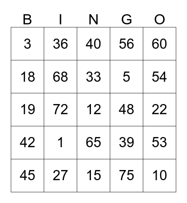 LuLaRoe Bingo! Bingo Card