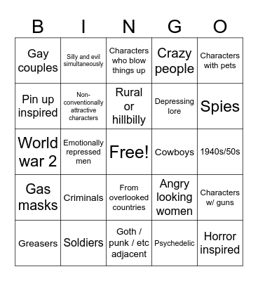 AXEMANiC ART FIGHT BINGO Card