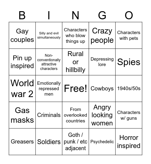 AXEMANiC ART FIGHT BINGO Card