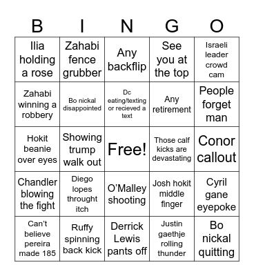 White House card Bingo Card