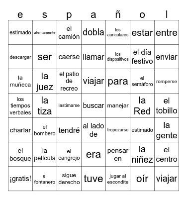 El fin del año Bingo Card