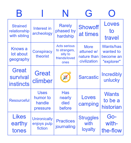 PSAS(L) Kinnies - Nathan Drake Bingo Card