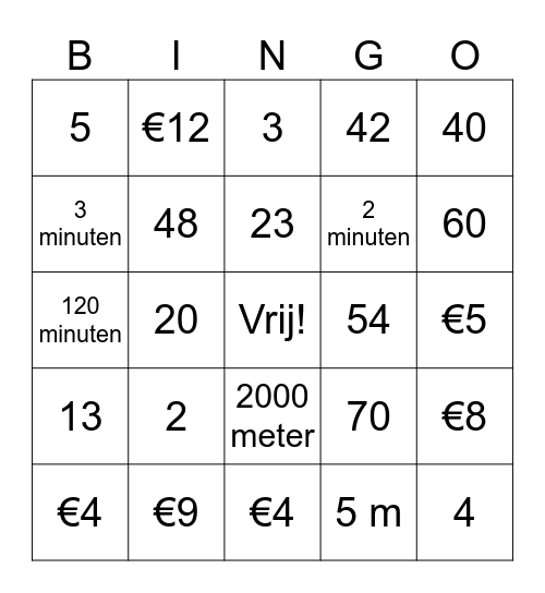 Bingo Card