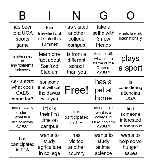 AgDawg Bingo Card