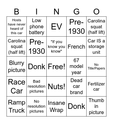 RWP Episode 104 Bingo Card