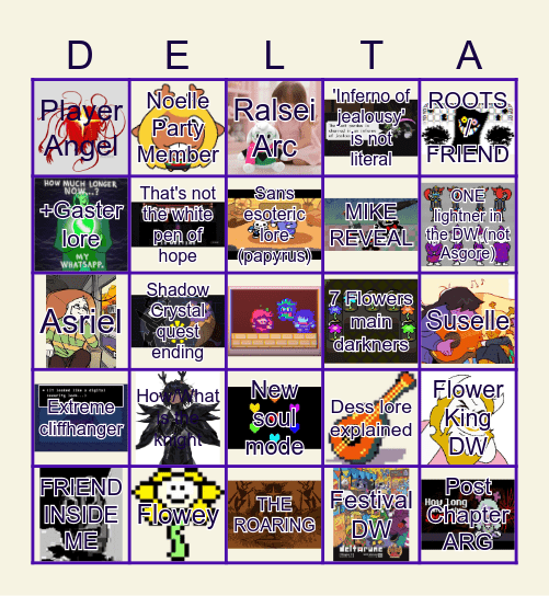 deltarune ch5 Bingo Card