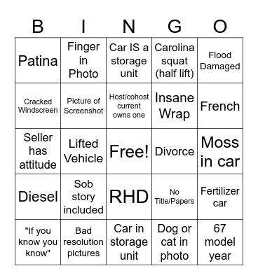 RWP104 Bingo Card