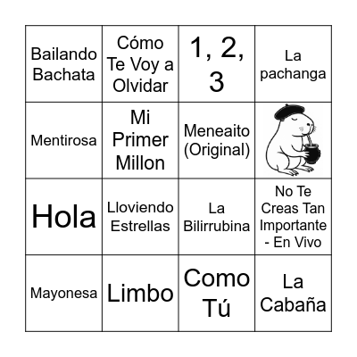 BINGO MUSICAL Bingo Card