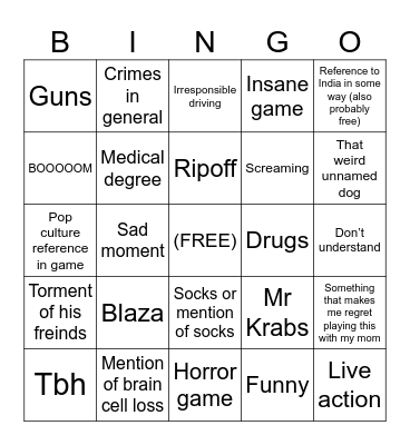 Memegod videos Bingo Card