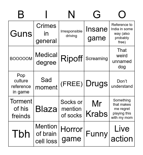 Memegod videos Bingo Card