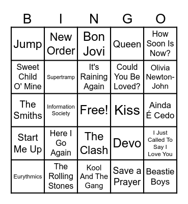 Bingo musical Bingo Card