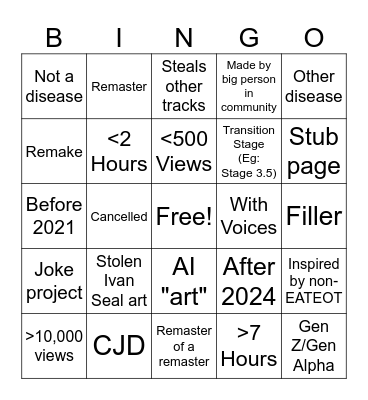 FP BINGO CARD REMASTERED Bingo Card