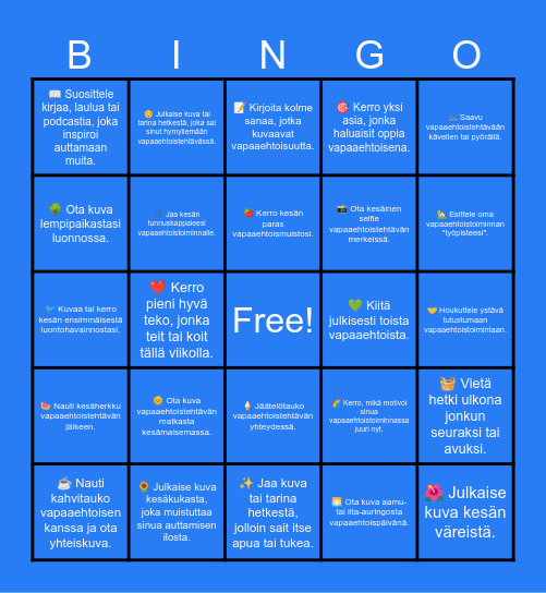 VET -bingo Card