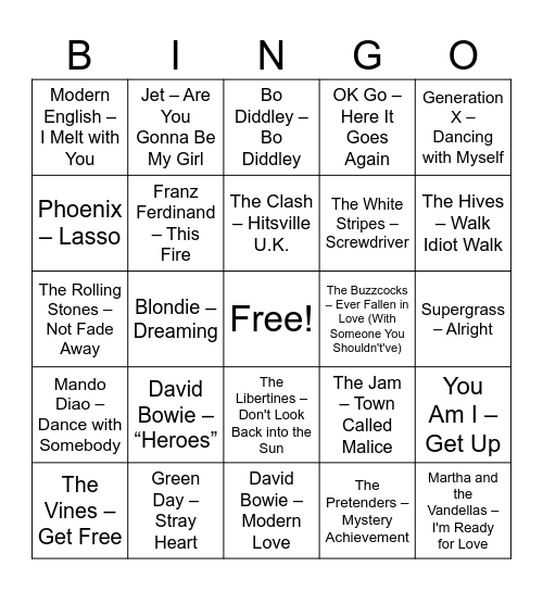Sounds Like .... Bingo Card
