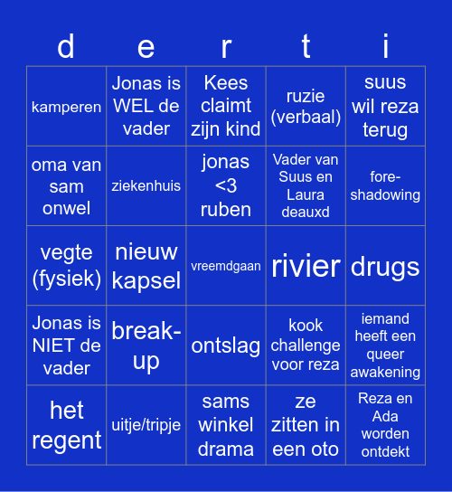 30ers voorspellingen Bingo Card
