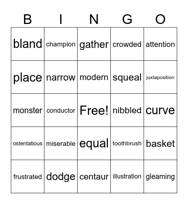 Grade 2: Phonics Bingo Card
