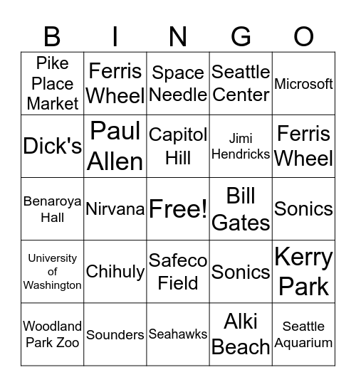 Seattle Seahawks - B I N G O Play Seahawks Bingo for your chance