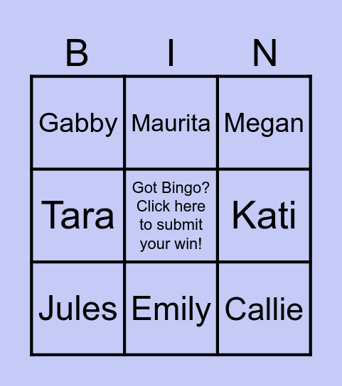 NCURA BINGO Card