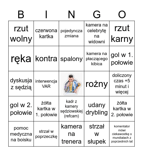 WORLD CUP Bingo Card