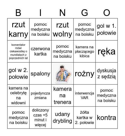 WORLD CUP Bingo Card