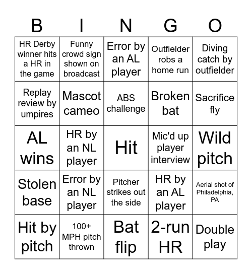2026 ASG Bingo Card