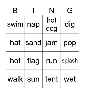 Kinder CKLA Bingo Card