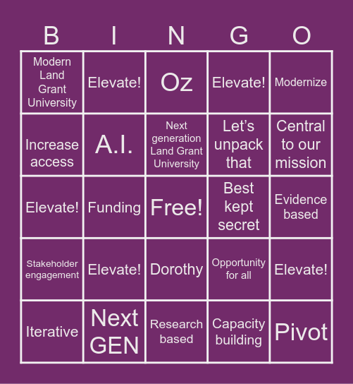 NACDEP Bingo 2026 Bingo Card