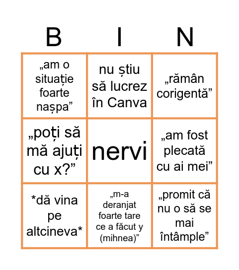 BINGO Card