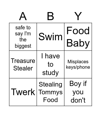 ABBY Bingo Card