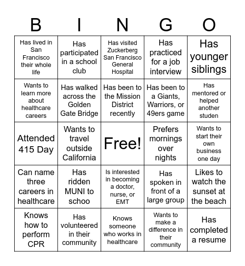 SEEDFOLKS Bingo Card