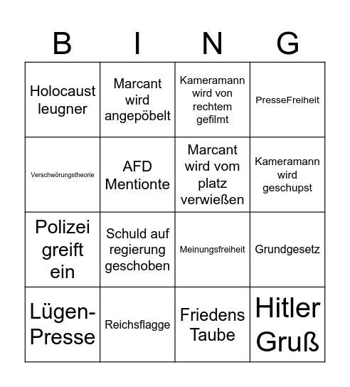 Marcant Bingo Card