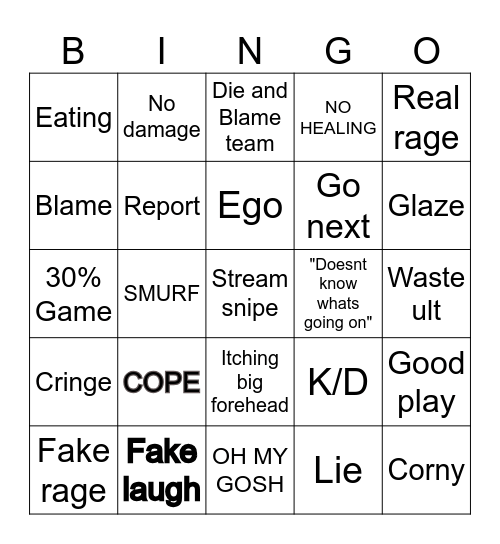 g4h Bingo Card