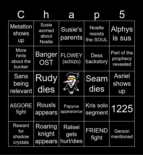 DELTARUNE Bingo Card