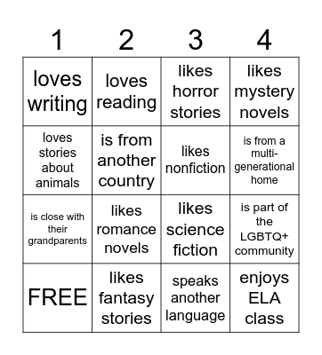 Peer Bingo: "Find someone who..." Bingo Card