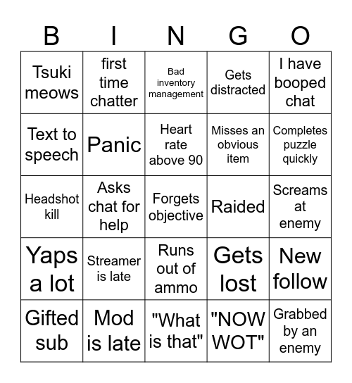 ScaredyChlo's The Killing Antidote Bingo! (Post in discord) Bingo Card
