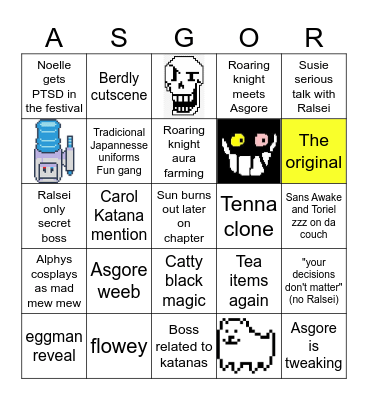 Chapter 5 predictions Bingo Card