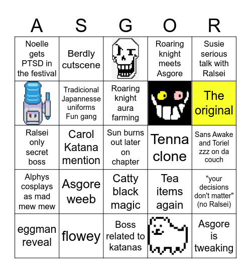 Chapter 5 predictions Bingo Card