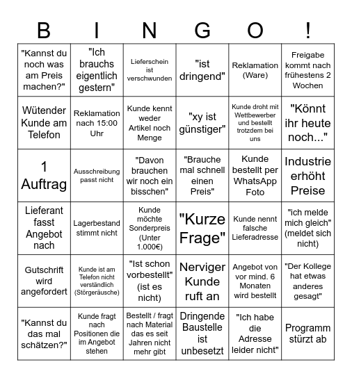Bullshit Bingo Card