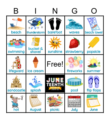 Summer Fun Bingo Card