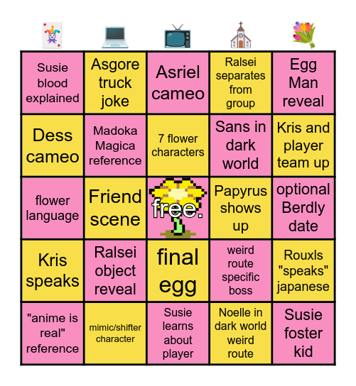 deltarune ch5 bingo Card