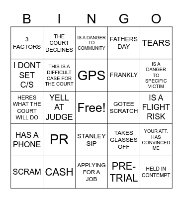 6/15 ARRNG Bingo Card