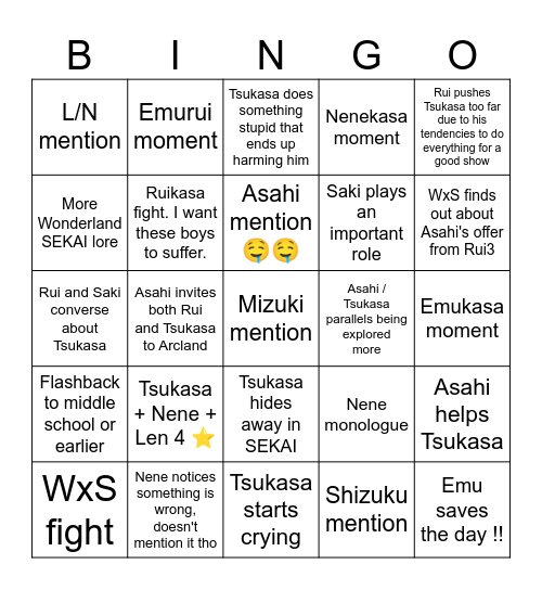 Kasa7 Bingo Card