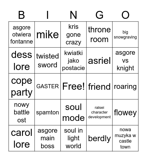 deltaube Bingo Card
