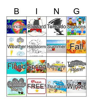 Weather Bingo Card