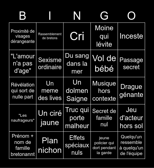 Bingo Dolmen Bingo Card