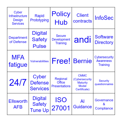 Digital Safety BINGO Card